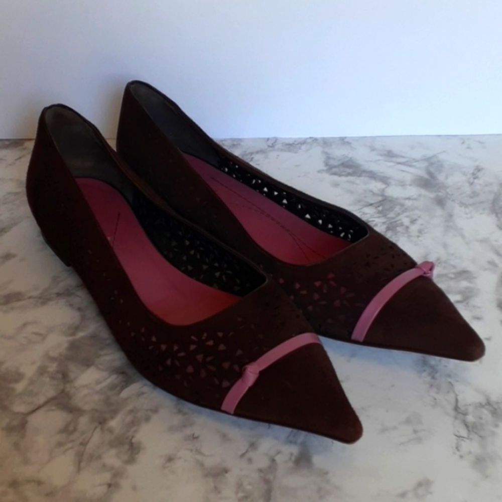 Kate Spade Suede Pointed Toe Flats